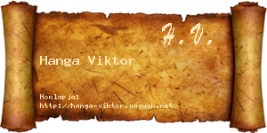 Hanga Viktor névjegykártya